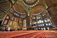 The Interior of Blue Mosque, Istanbul, Turkey